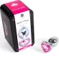 Preview: Metall Buttplug Fuchsia Herz 7cm – Secretplay