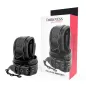 Preview: Black handcuffs with chain in front of a package labeled "Darkness Full Black Handcuffs".