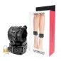 Preview: Black ankle cuffs with fur and padlock, shown next to the packaging with product photo.