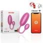 Preview: Pink Bluetooth vibrator set with smartphone app and packaging, compatible with iOS and Android.