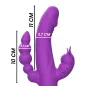 Preview: Casanova Vibrator Rabbit Silikon Triple Engine Purple – Intense