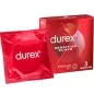 Preview: Red Durex packaging with condom, inscription "Sensitivo Suave", Regular Fit, 3 pieces.