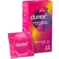 Preview: Durex condom packaging in pink with a condom in front of it. Text: "Dame Placer, Regular Fit, 12 Preservativos".