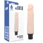 Preview: Packaging and product of a skin-colored dildo with the inscription "Love Clone" and "21.2 cm Finn".