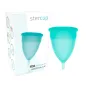 Preview: Menstruations Cup Grösse L Aquamarin – Stercup