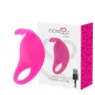 Preview: Pink silicone penis ring with packaging and USB cable, brand "Moresa Brad".