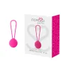Preview: Pink silicone Kegel training device next to packaging with a heart design and the inscription "moressa osian one".