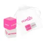 Preview: Two dice with erotic instructions and body parts, in a white bag with a "more" logo.