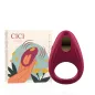 Preview: Red vibrating ring next to packaging with stylized design and the inscription "CICI Beauty".