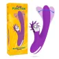 Preview: Purple vibrator with rotating elements, packaging in the background, yellow-orange design with "Fun Function" text.