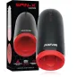 Preview: Schwarzes und rotes Gerät mit Verpackung, Markenname "JAMYJOB", Funktionen: Heizung, Rotation, Vibration.