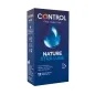 Preview: Packaging of Control Nature Xtra Lube condoms, 12 pieces, blue box with water droplet design.