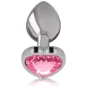 Preview: Anal plug aluminum pink heart M – Intense