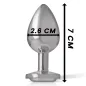 Preview: Weiss Heart Aluminium Metall Anal Plug S – Intense