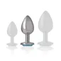 Preview: Analplug Aluminium Blaues Herz M – Intense