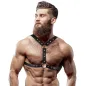 Preview: Brustgeschirr Aus Öko Leder Mit Doppelter Stütze Und Nieten – Fetish Submissive