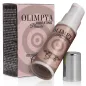 Preview: Bottle and packaging of "Olimpya Vibrating Pleasure" with target design and silver lid.