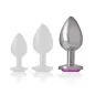 Preview: Aluminum Anal Plug With Pink Glass L – Intense
