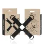 Preview: Schwarzes Hogtie-Bondage-Set vor zwei Verpackungen mit der Aufschrift "Intense Fetish".
