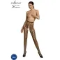 Preview: Woman wearing black fishnet stockings, standing barefoot, covering her upper body with her arm. Text: "Passion Eco Collection".