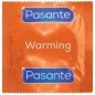 Preview: Orange condom packaging with the inscription "Pasante Warming".