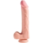 Preview: Realistischer Penis Mit 3d Kugeln 24,8cm Licht | King Cock