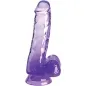 Preview: Realistischer Penis Mit Eier 13,5cm Lila – King Cock