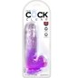 Preview: Realistischer Penis Mit Eier 13,5cm Lila | King Cock