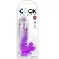 Preview: Realistischer Penis Mit Eier 13,5cm Lila – King Cock