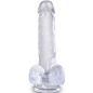 Preview: Realistischer Penis Mit 13,5cm Transparenten Eieren | King Cock