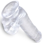 Preview: Realistischer Penis Mit 13,5cm Transparenten Eieren | King Cock