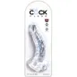 Preview: Realistisch Geschleifener Penis Mit 16,5cm Transparenten Bällen – King Cock