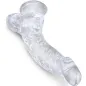 Preview: Realistisch Geschleifener Penis Mit 16,5cm Transparenten Bällen – King Cock