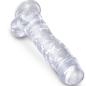 Preview: Realistischer Penis Mit 16,5cm Transparenten Hodenen | King Cock