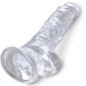 Preview: Realistischer Penis Mit 16,5cm Transparenten Hodenen | King Cock