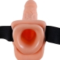 Preview: Harness Mit Fernbedienung, Realistischer Penis Mit Hoden 17,8cm | Fetish Fantasy