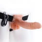 Preview: Harness Mit Fernbedienung, Realistischer Penis Mit Hoden 17,8cm | Fetish Fantasy