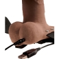 Preview: Gurt Mit Vibrator Penis Und Hoden Wiederaufladbar 15cm | Fetish Fantasy