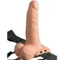 Preview: Verstellbarer Gurt, Realistischer Penis Mit Wiederaufladbaren Hoden Und Vibrator 15cm – Fetish Fantasy
