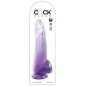 Preview: Dildo Mit Hoden 19cm Lila | King Cock
