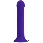 Preview: Purple vibrator with a smooth surface and rounded tip, with an on/off button at the bottom.