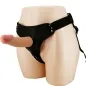 Preview: Black strap-on belt with a realistic-looking dildo on a mannequin.