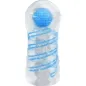 Preview: Transparent container with a blue spiral and ball inside, on a white background.