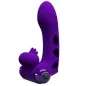 Preview: Purple vibrator with ergonomic design and textured handles, freestanding on a white background.