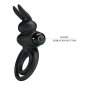 Preview: Vibrator Iii Kaninchenring Für Schwarzen Penis | Pretty Love