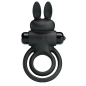 Preview: Vibrator Iii Kaninchenring Für Schwarzen Penis | Pretty Love