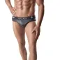 Preview: Man in black briefs with "ANAIS" print, showing muscular upper body and legs.