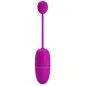 Preview: Purple vibrating egg with remote control, elongated shape, smooth surface.