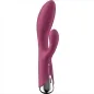 Preview: Rosa Vibrator mit zwei Armen und silbernem Griff, auf weißem Hintergrund.