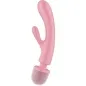 Preview: Triple Lover Rabbit Vibrator Massager Rosa – Satisfyer